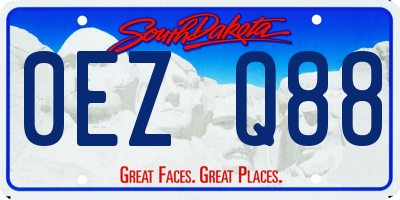 SD license plate 0EZQ88