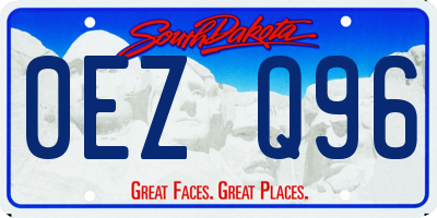 SD license plate 0EZQ96