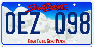SD license plate 0EZQ98