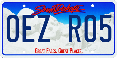 SD license plate 0EZR05