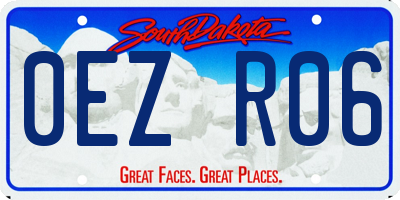 SD license plate 0EZR06