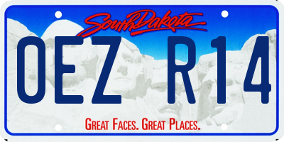 SD license plate 0EZR14