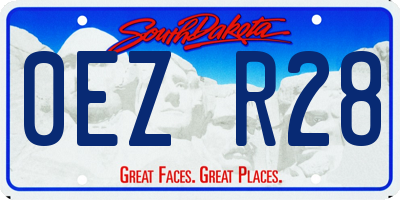 SD license plate 0EZR28