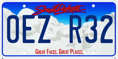 SD license plate 0EZR32