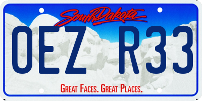 SD license plate 0EZR33