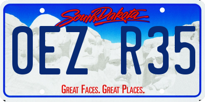SD license plate 0EZR35