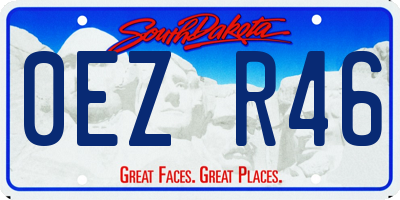 SD license plate 0EZR46