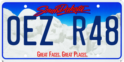 SD license plate 0EZR48