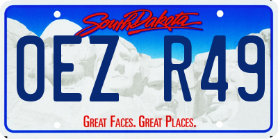 SD license plate 0EZR49