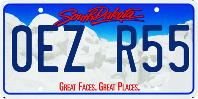 SD license plate 0EZR55