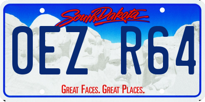 SD license plate 0EZR64