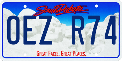 SD license plate 0EZR74