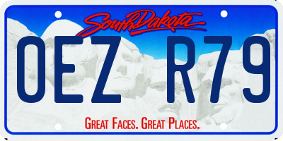 SD license plate 0EZR79