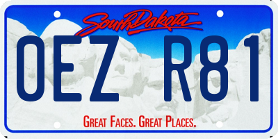SD license plate 0EZR81