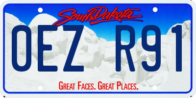 SD license plate 0EZR91