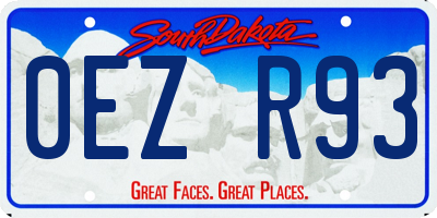 SD license plate 0EZR93