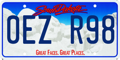 SD license plate 0EZR98