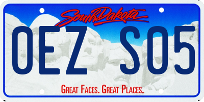 SD license plate 0EZS05