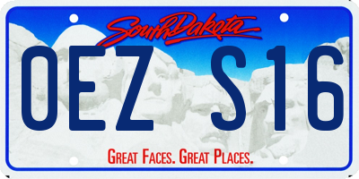 SD license plate 0EZS16