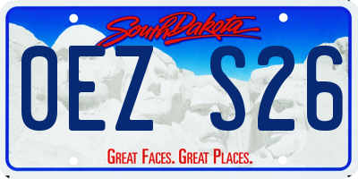 SD license plate 0EZS26