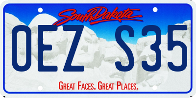 SD license plate 0EZS35
