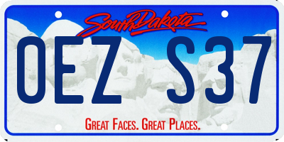 SD license plate 0EZS37