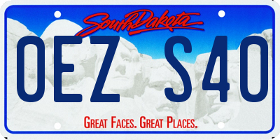 SD license plate 0EZS40