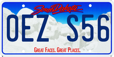 SD license plate 0EZS56