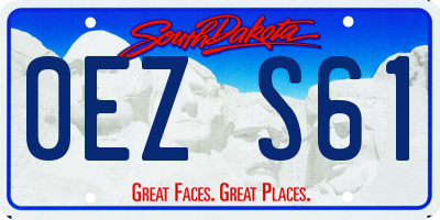 SD license plate 0EZS61
