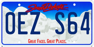 SD license plate 0EZS64