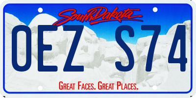 SD license plate 0EZS74