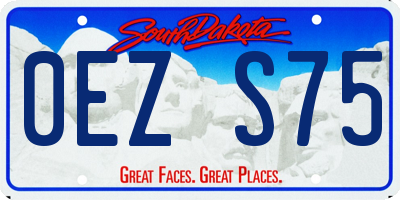 SD license plate 0EZS75