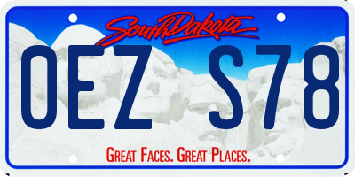 SD license plate 0EZS78