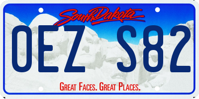 SD license plate 0EZS82