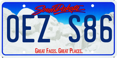 SD license plate 0EZS86