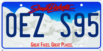 SD license plate 0EZS95