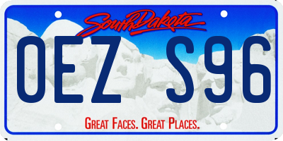 SD license plate 0EZS96