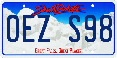 SD license plate 0EZS98