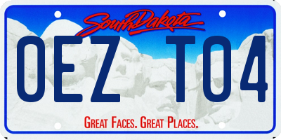 SD license plate 0EZT04