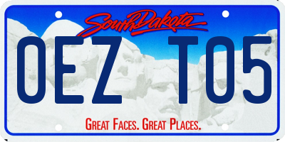 SD license plate 0EZT05