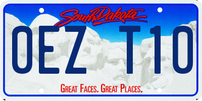 SD license plate 0EZT10