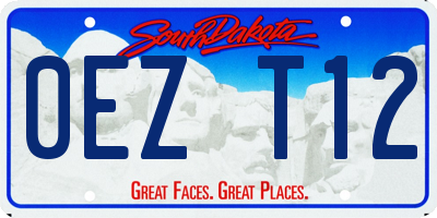 SD license plate 0EZT12