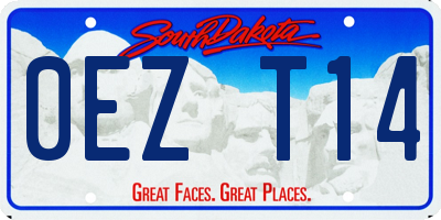 SD license plate 0EZT14