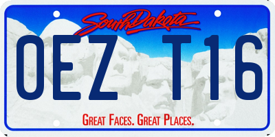 SD license plate 0EZT16