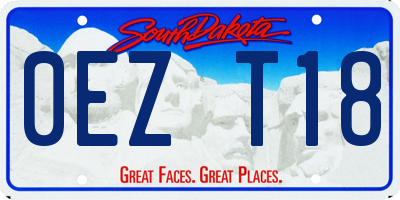 SD license plate 0EZT18