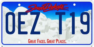 SD license plate 0EZT19