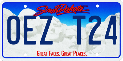 SD license plate 0EZT24