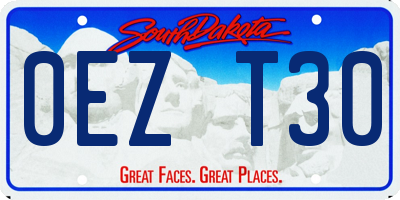 SD license plate 0EZT30
