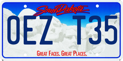 SD license plate 0EZT35