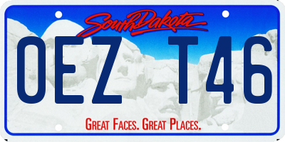 SD license plate 0EZT46